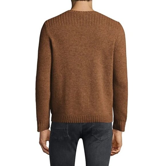 NWT size 2XL Belstaff XXL mens Lanson crewneck sepia sweater NWT virgin wool/cas - Picture 3 of 11